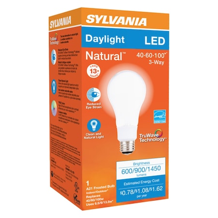 Sylvania Sylvania Natural A21 E26 (Medium) LED Bulb Daylight 40/60/100 Watt Equivalence 1 pk 40778